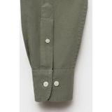 MANGO - Overhemd - Kaki - Katoen