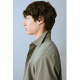 MANGO - Overhemd - Kaki - Katoen