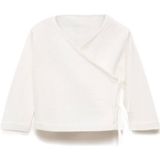 Mango Kids - Top - Katoen - Knoopsluiting - Overslagkraag - Lange Mouwen