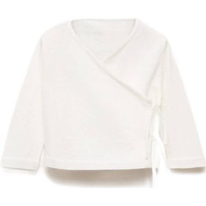 Mango Kids - Top - Katoen - Knoopsluiting - Overslagkraag - Lange Mouwen