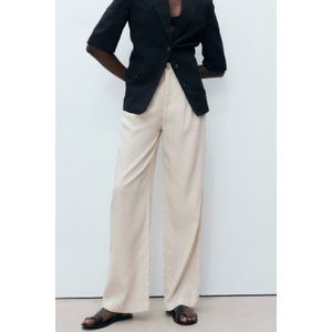 Mango - Wide Leg - Pantalon - Beige - Regular Waist