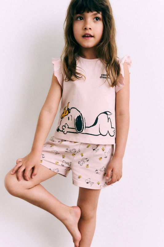 Mango Kids - Shortama - Katoen - Luchtig - Ronde Hals