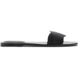 MANGO TEEN Slipper - Leren - Zwart