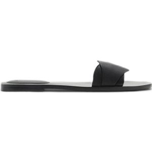 MANGO TEEN Slipper - Leren - Zwart