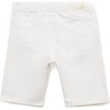 Mango Kids - Korte Broek - Wit - Katoen - Verstelbare Taille