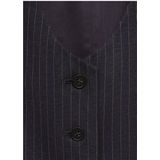 Mango - Gilet - Donkerblauw - Mouwloos - V-hals - Katoen en Linnen