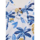 Mango Kids badpak wit/blauw/geel