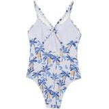 Mango Kids badpak wit/blauw/geel