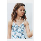 Mango Kids badpak wit/blauw/geel