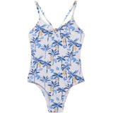 Mango Kids badpak wit/blauw/geel