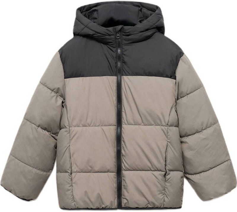 Mango Kids - Gewatteerde Jas - Grijs