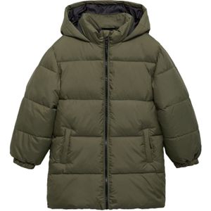 Mango Kids - Gevoerde Jas - Blauw - Waterafstotend - Met Capuchon