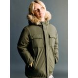 Mango - Kids Parka - Kaki - Winterjas - Met Capuchon