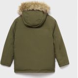 Mango - Kids Parka - Kaki - Winterjas - Met Capuchon