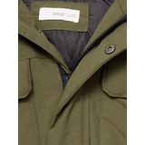 Mango - Kids Parka - Kaki - Winterjas - Met Capuchon