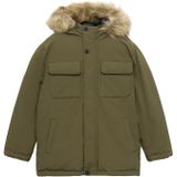Mango - Kids Parka - Kaki - Winterjas - Met Capuchon