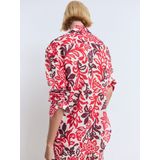 MANGO - Blouse 'JULIA' - Chocoladebruin - Lange Mouw - Bloemenprint