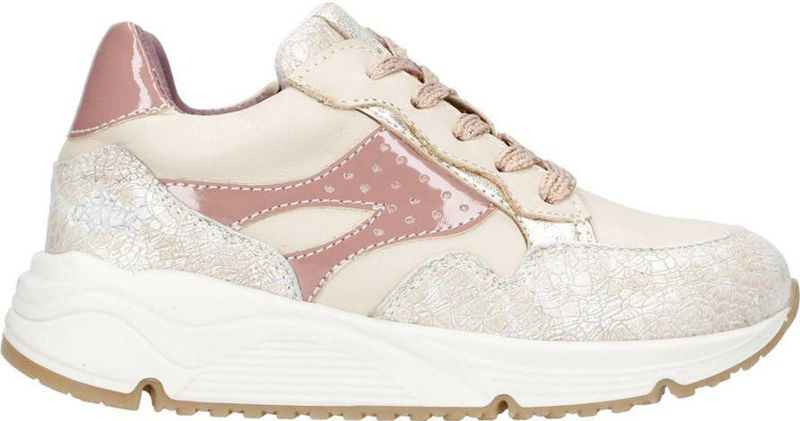 Clic! - Chunky - Sneakers - Ecru/Roze - Leren Voering