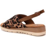 Xti - 14459801 - Sandalen - Bruin - Dierenprint - Veganistisch