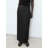 MANGO - FRED - Kokerrok - Zwart - Gevoerde Zoom/Rand - Elastische Taille