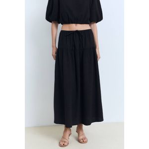 Mango - Midi Rok - Zwart