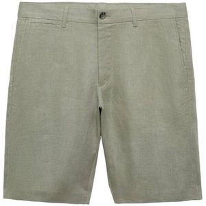 Mango Man - Korte Broek - Groen - Linnen - Regular Fit