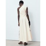 Mango - A-lijn Rok - Ecru - Maxi Lengte - Katoen