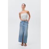 MANGO TEEN Rok - Denim - Blauw - Katoen