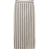 MANGO - Rok - Crème - Gestreept - Maxi Lengte