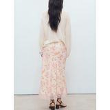 MANGO - Rok - Geel Lichtgroen Oranje Rosa - 7/8 Lengte - Bloemenprint