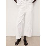 MANGO - GALA - Jeans - Wit - 7/8 lengte - Wide leg - Mid waist