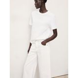 MANGO - GALA - Jeans - Wit - 7/8 lengte - Wide leg - Mid waist