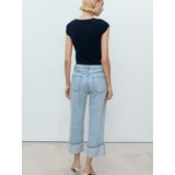 MANGO - GALA - Jeans - Blauw - Denim - Wide Leg - High Waist