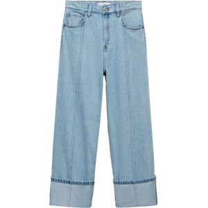 MANGO - GALA - Jeans - Blauw - Denim - Wide Leg - High Waist
