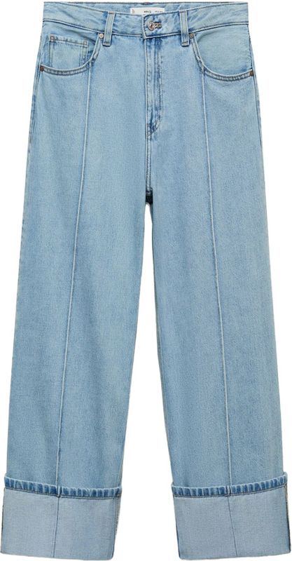 MANGO - GALA - Jeans - Blauw - Denim - Wide Leg - High Waist