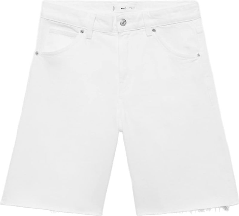 MANGO - ANNE - Jeans - Wit - Gefranjerde Zoom - 5-Pocket-Style