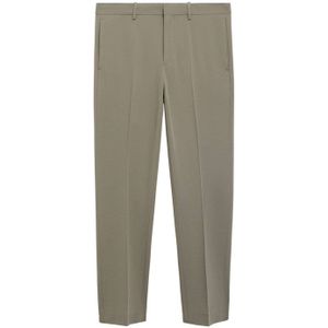 Mango Man slim pantalon grijsgroen