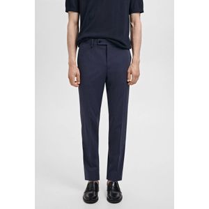 Mango Man slim pantalon donkerblauw