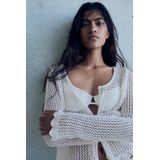 MANGO - PAQUI - Gebreid Vest - Offwhite