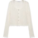 MANGO - PAQUI - Gebreid Vest - Offwhite