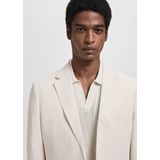 MANGO MAN - Colbert 'Ethereal' - Ecru - Slim Fit - Gedeeltelijk Gevoerd