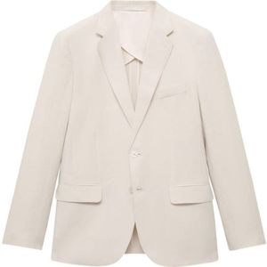 MANGO MAN - Colbert 'Ethereal' - Ecru - Slim Fit - Gedeeltelijk Gevoerd