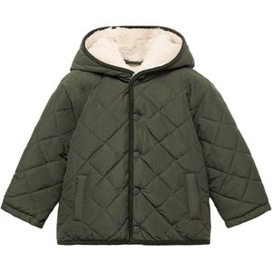 Mango Kids - Gewatteerde Winterjas - Met Capuchon - Teddy Details