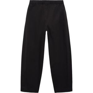 Mango - Straight Regular Waist Broek - Zwart