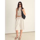 MANGO - CAMBERRA - Pantalon - Grijs - Krijtstrepen - Loosefit