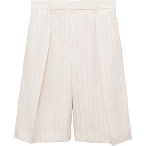 MANGO - CAMBERRA - Pantalon - Grijs - Krijtstrepen - Loosefit