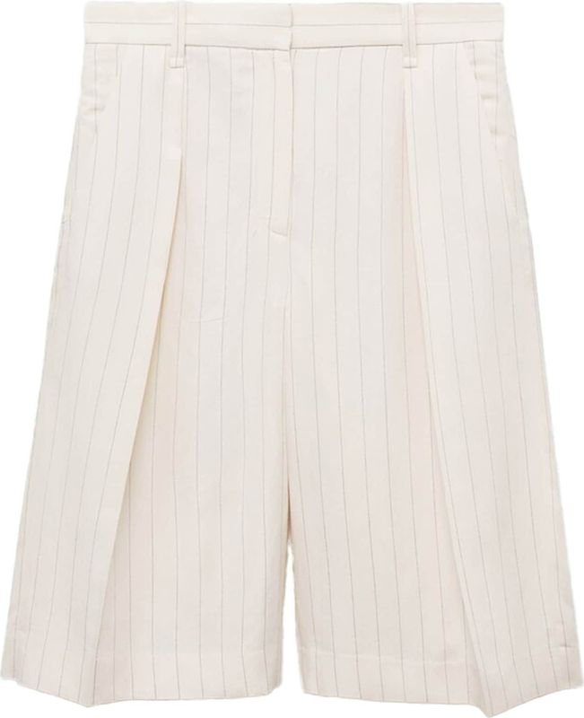 MANGO - CAMBERRA - Pantalon - Grijs - Krijtstrepen - Loosefit