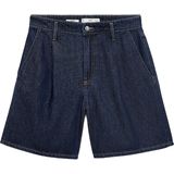 MANGO - MARINA - Bandplooi Jeans - Donkerblauw - Loosefit - High Waist