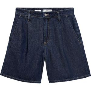 MANGO - MARINA - Bandplooi Jeans - Donkerblauw - Loosefit - High Waist