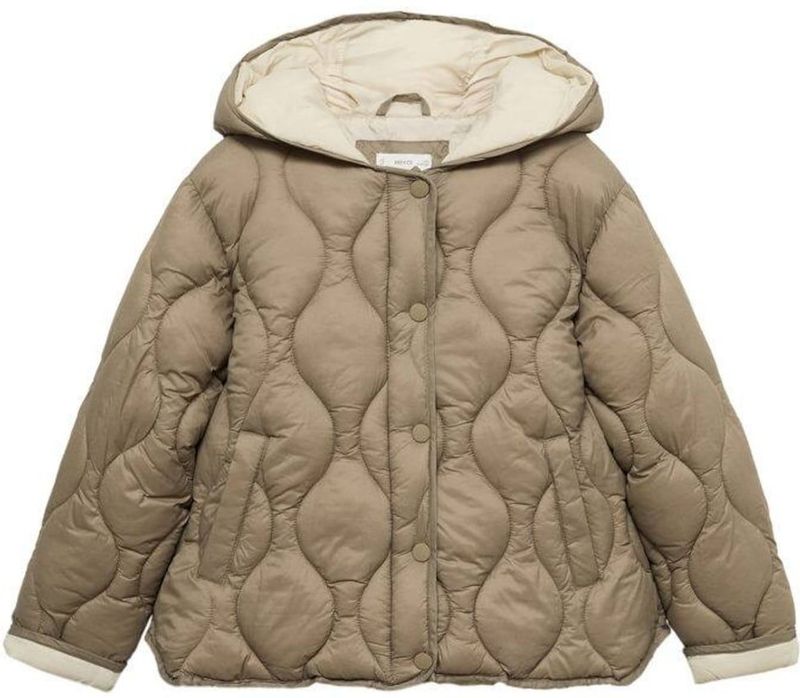 Mango Kids - Gewatteerde Jas - Lichtkaki - Winterjas